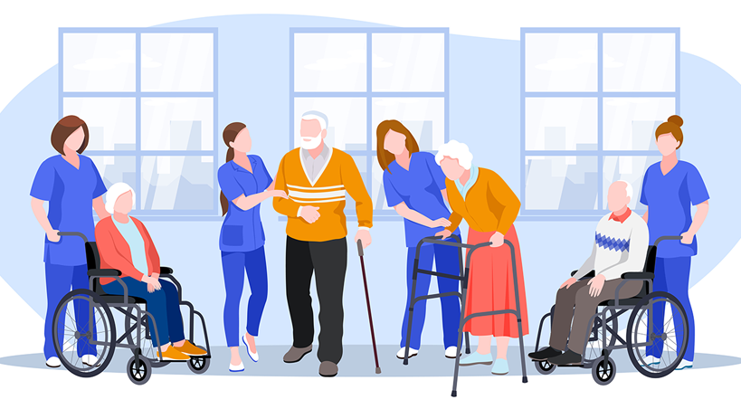 nursing home illustration
