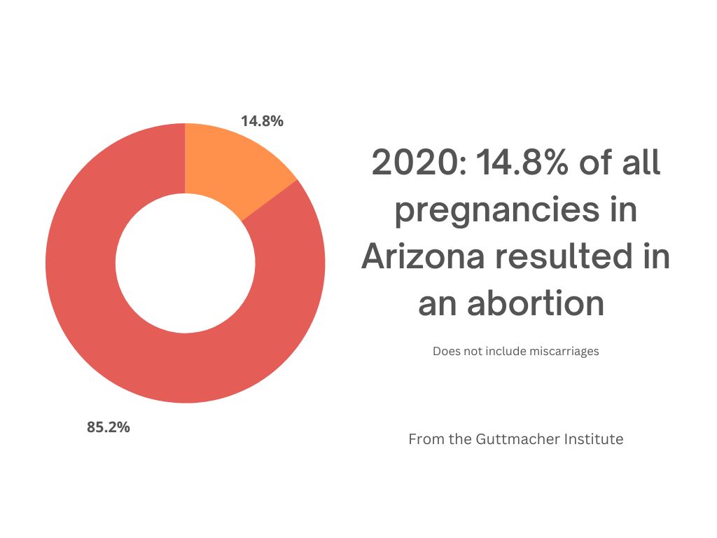 graphic on abortion stats in Arizona
